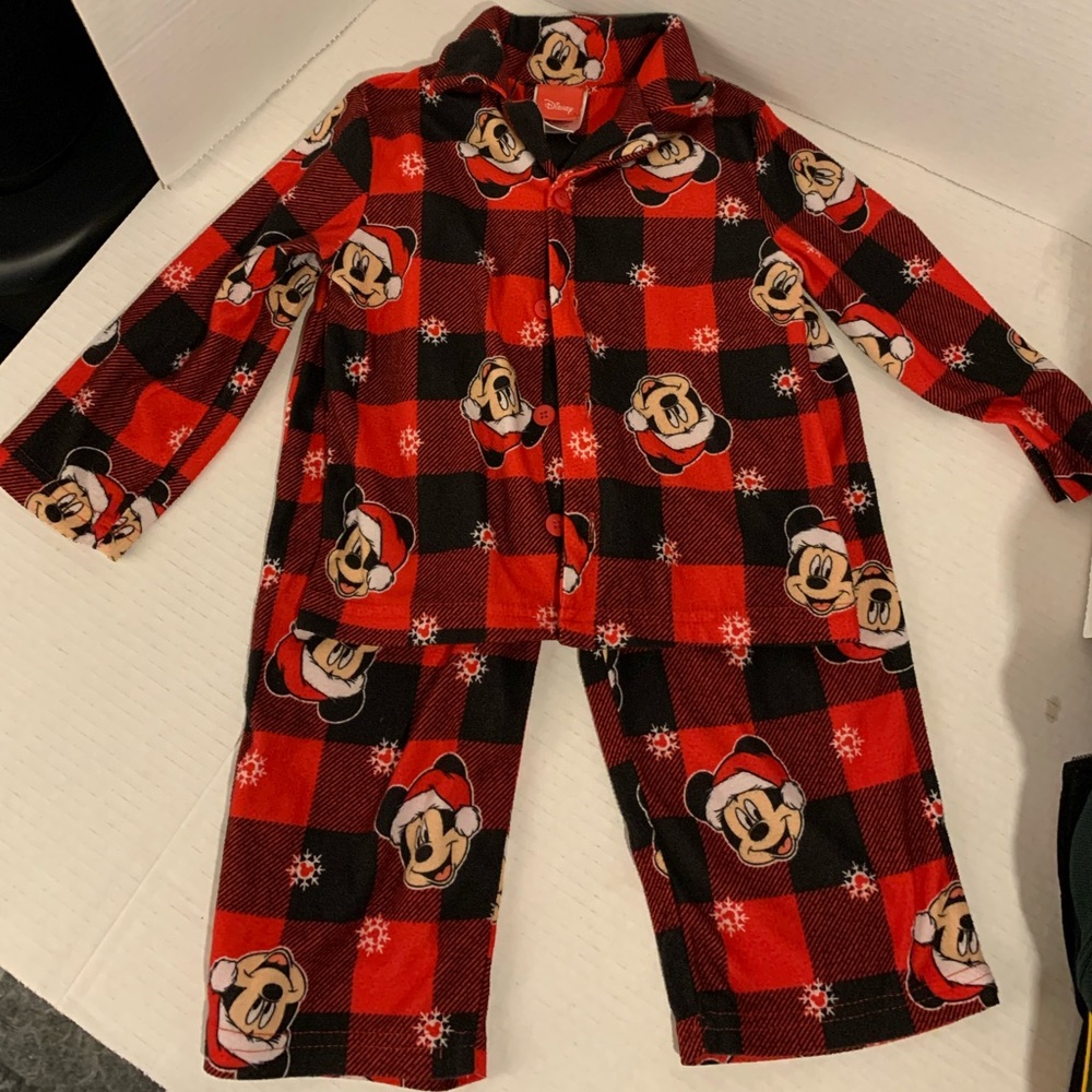Disney Mickey Mouse Christmas Sleep Pajama Set Kids Size 3T